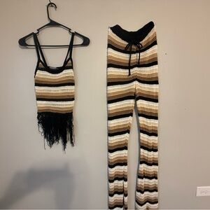 Chic Striped Knit Outfit